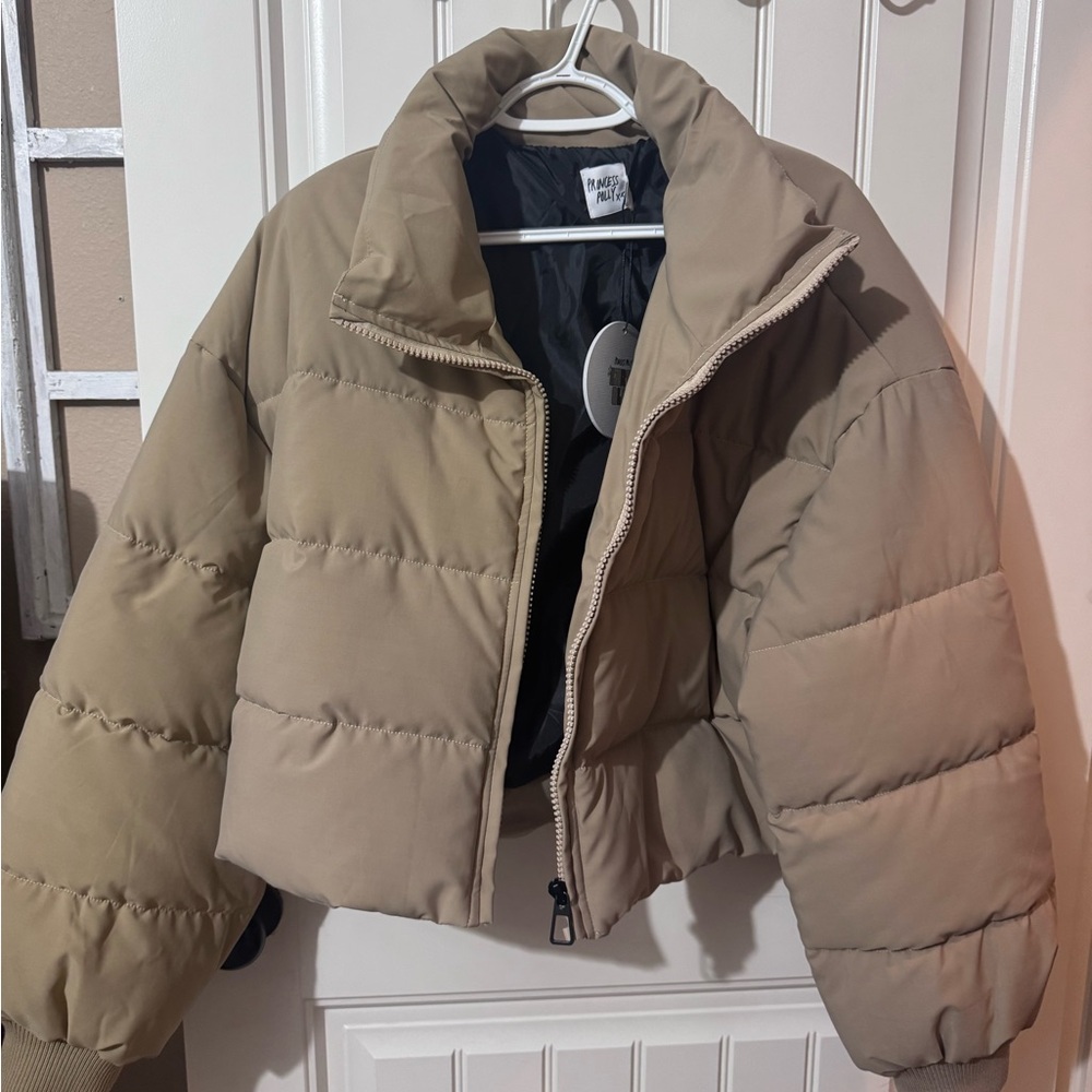 Tan Puffer Jacket